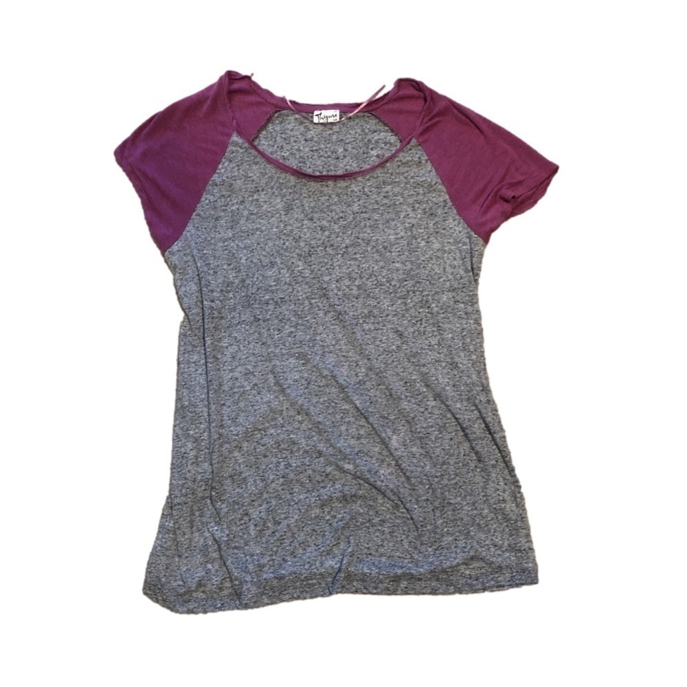 Thyme Maternity Purple and Grey T-Shirt